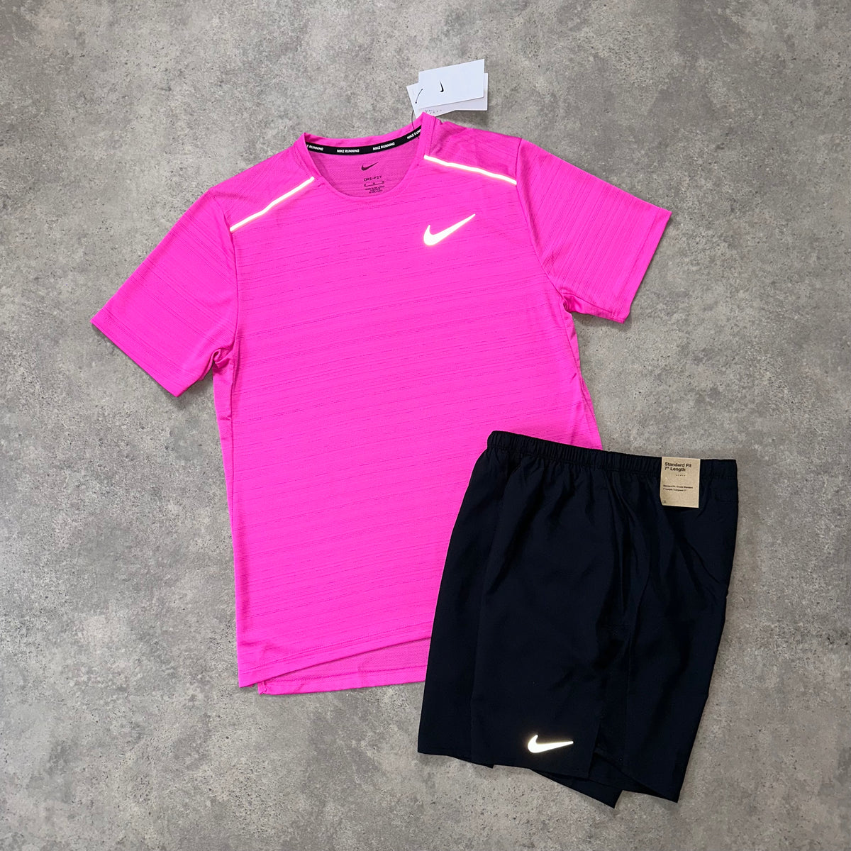 NIKE MILER 1.0 SET - HYPER PINK / BLACK