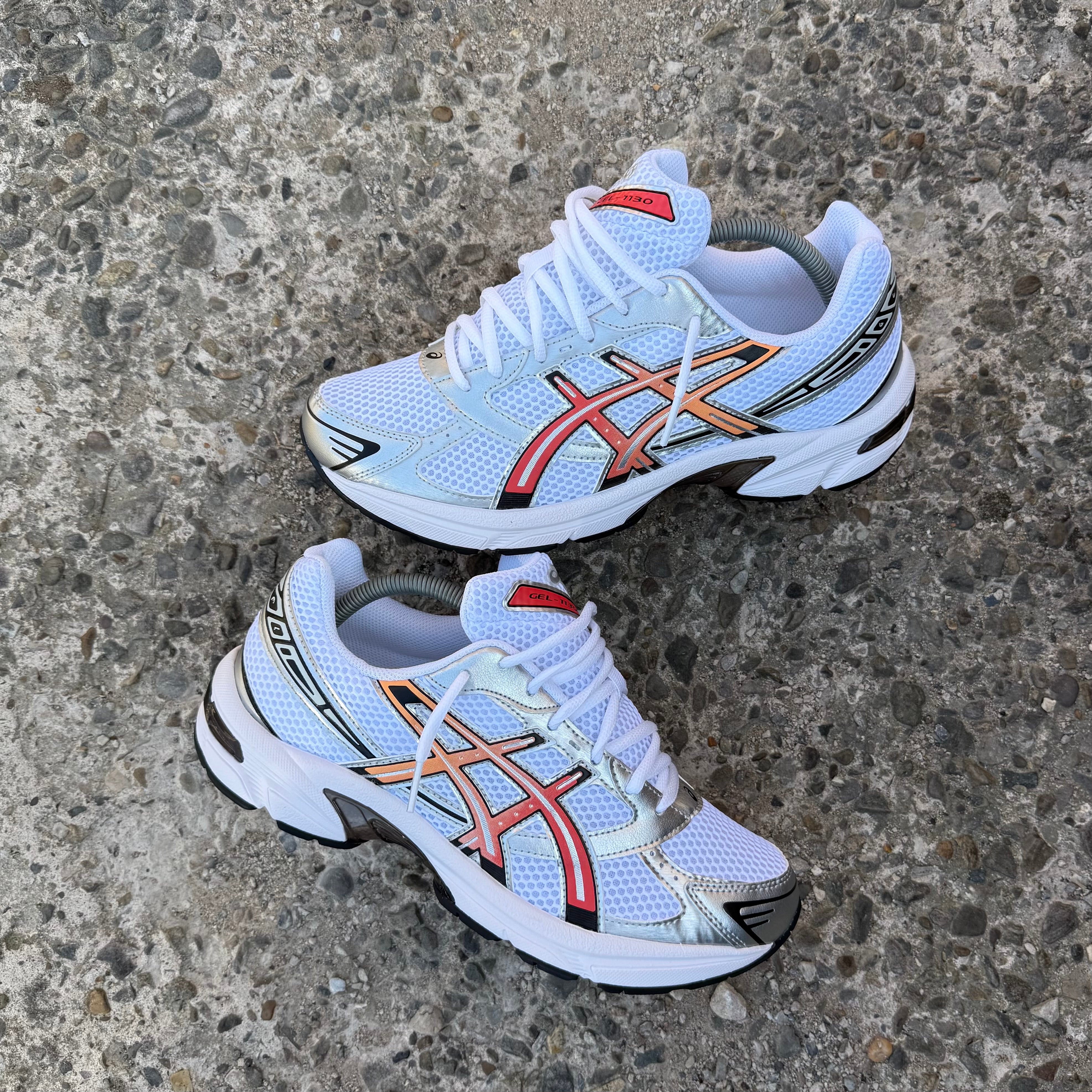 ASICS GEL 1130 TRAINER - WHITE / RED SNAPPER