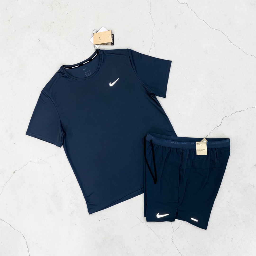 NIKE MILER AND 7” FLEX STRIDE SHORTS SET - THUNDER BLUE