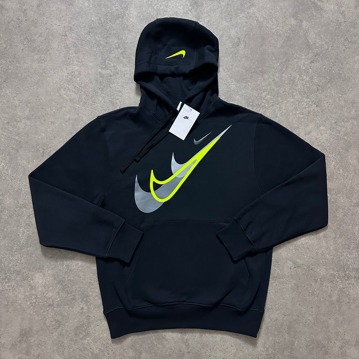 NIKE TRIPLE SWOOSH TRACKSUIT - BLACK / VOLT