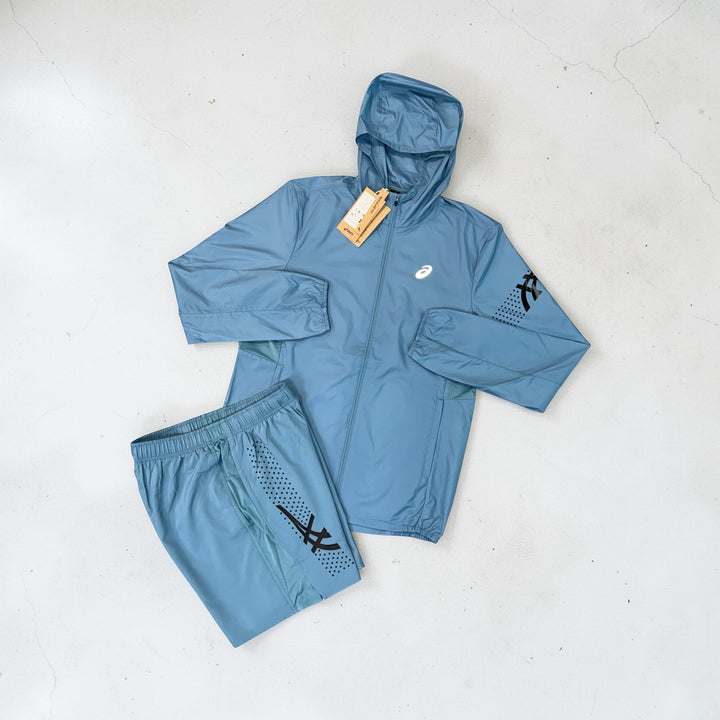 ASICS ICON WINDRUNNER AND SHORTS SET - LIGHT BLUE