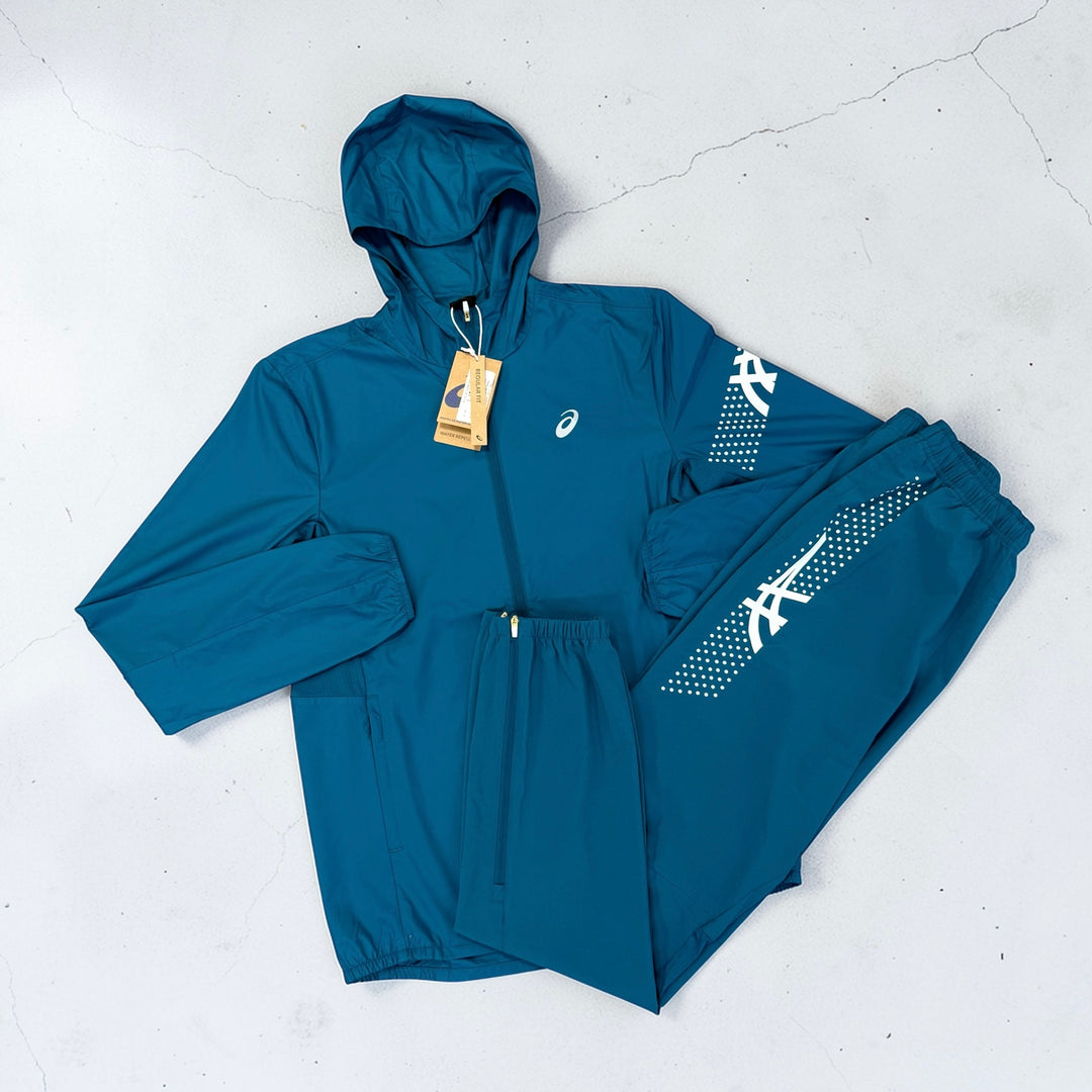 ASICS ICON WINDRUNNER AND ICON PANTS SET - BLUE TEAL