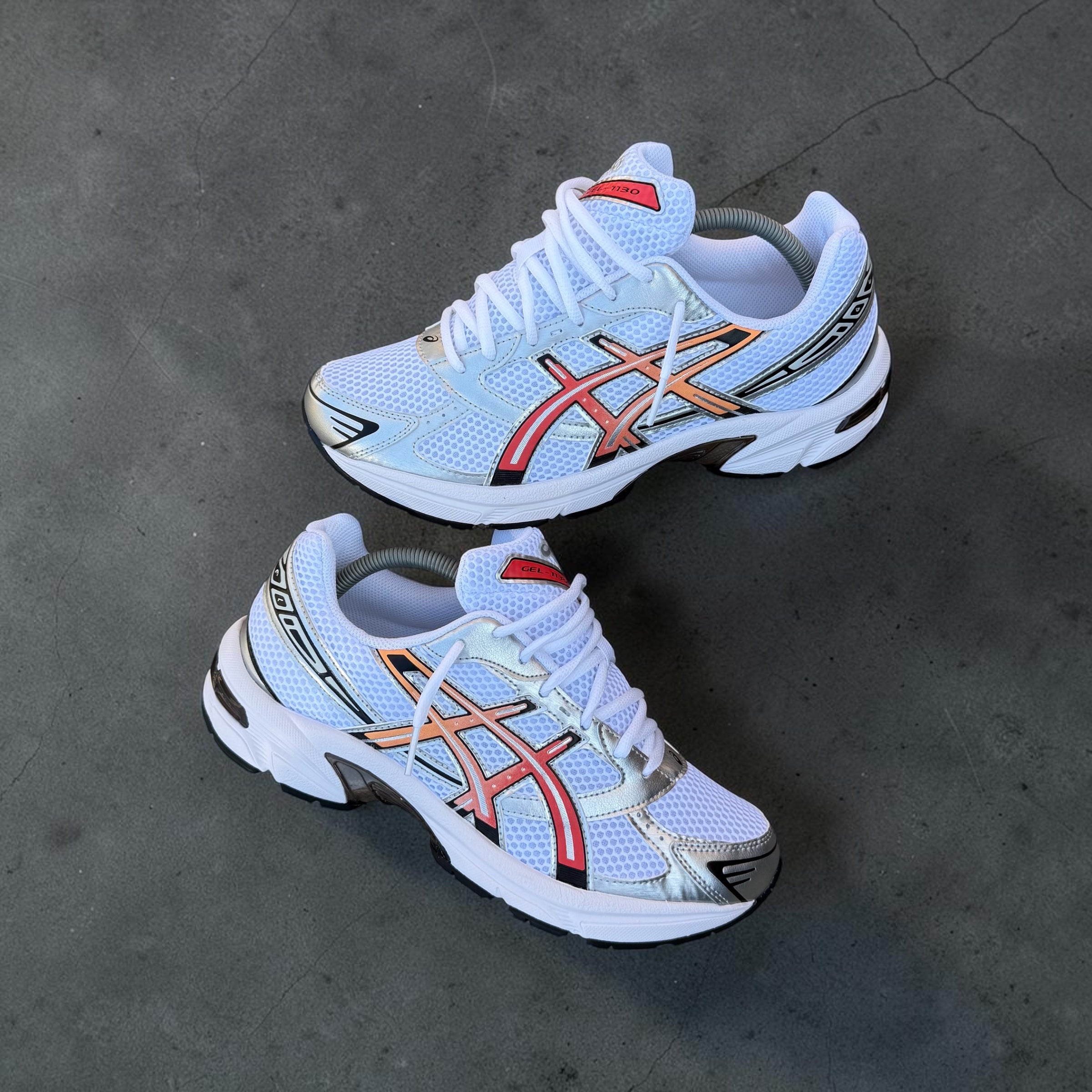 ASICS GEL 1130 TRAINER - WHITE / RED SNAPPER