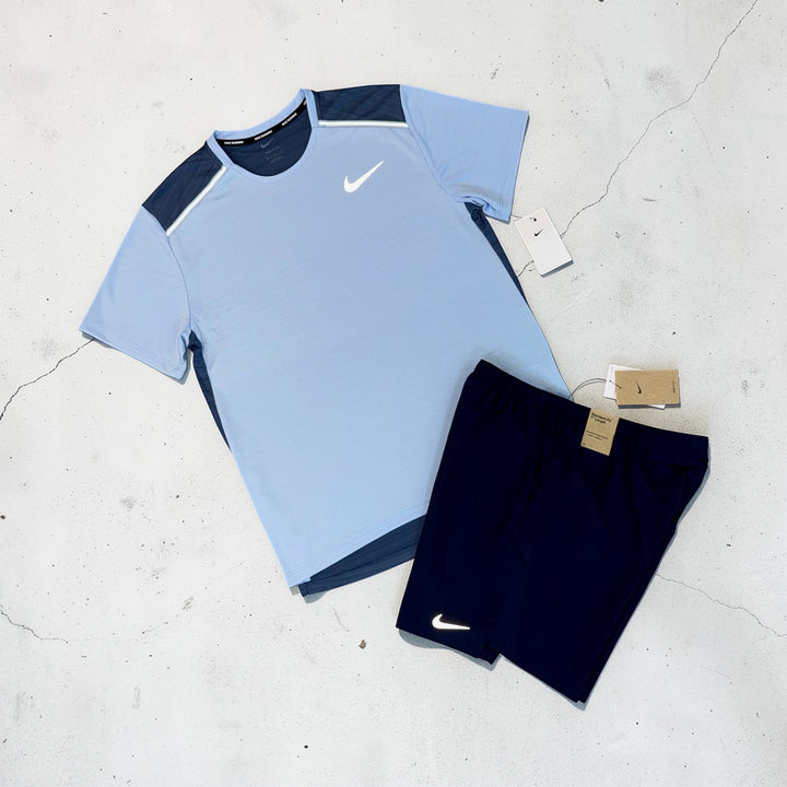 NIKE MILER AND 7” CHALLENGER SHORTS SET - LIGHT DIFFUSED BLUE / NAVY SHORTS