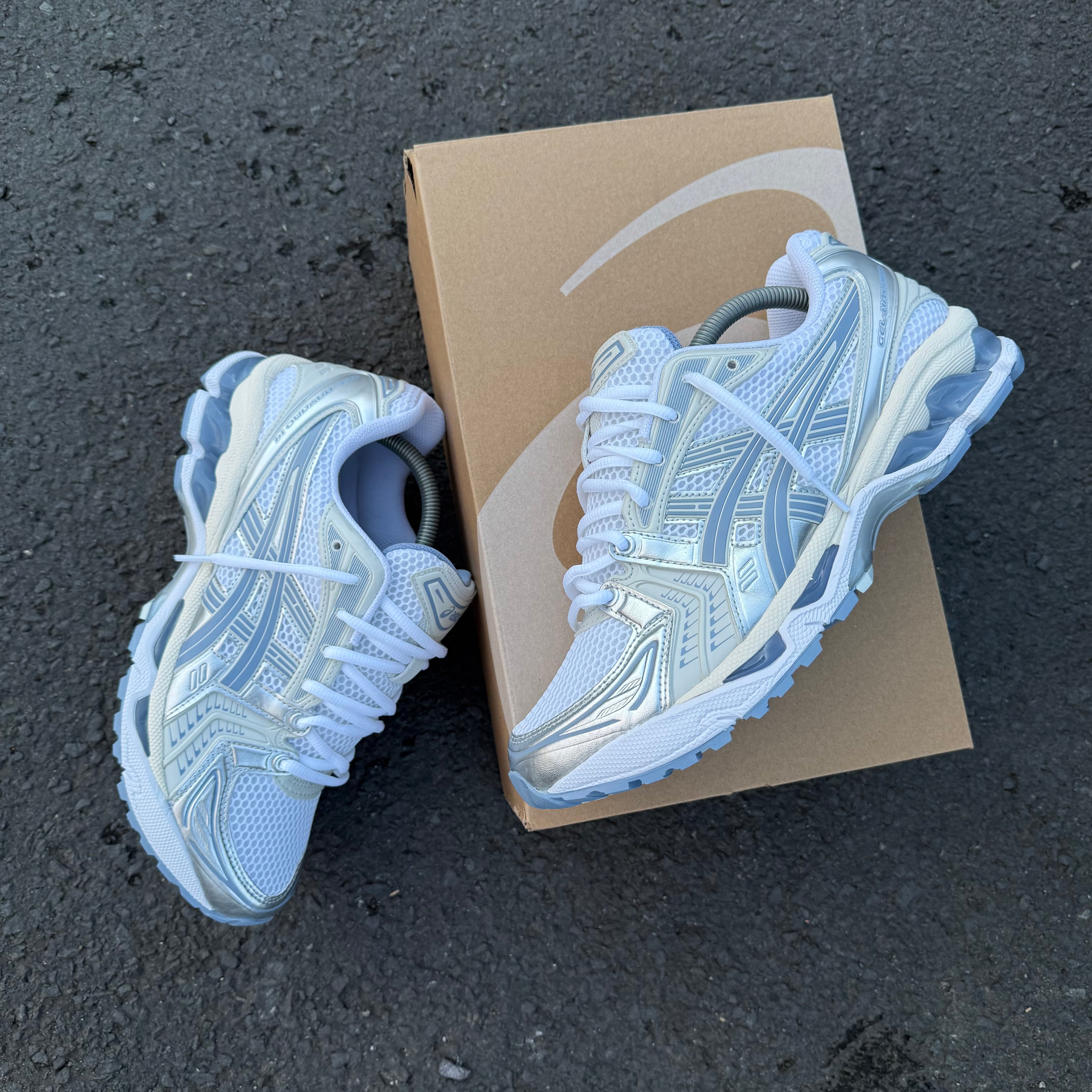 ASICS GEL-KAYANO 14 TRAINER - WHITE/ LIGHT NAVY – CREP MOVEMENT LTD