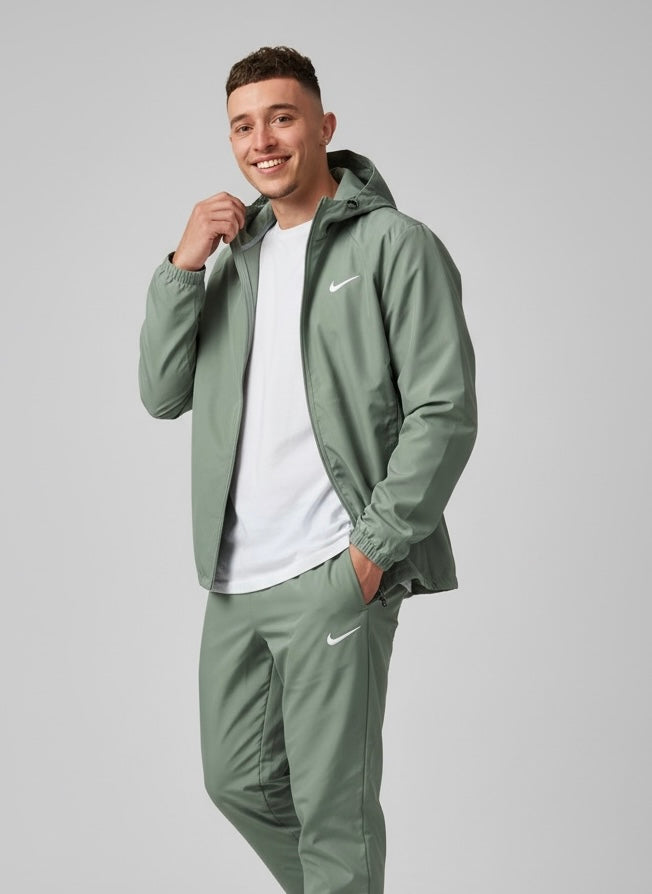 NIKE FORM DRI-FIT WINDRUNNER AND CHALLENGER PANTS SET - LIGHT KHAKI