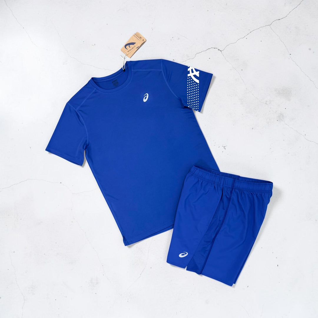 ASICS ICON T-SHIRT AND SHORTS SET - COBALT