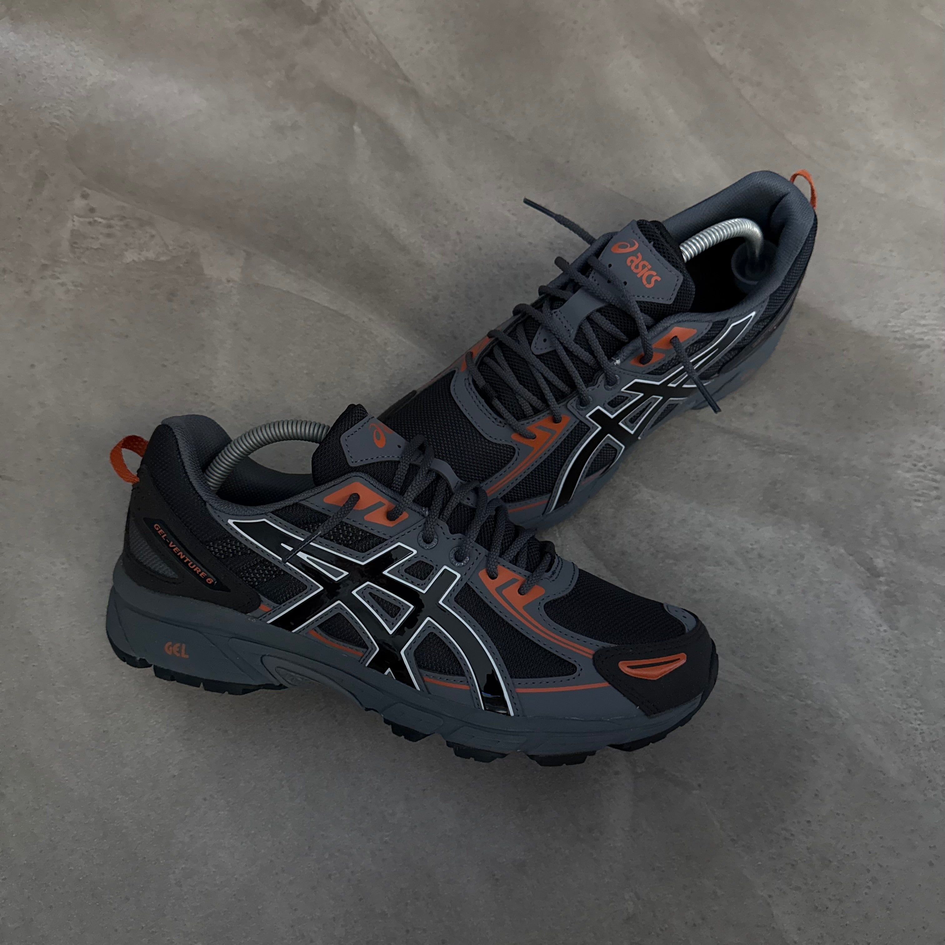ASICS GEL VENTURE 6 TRAINER - SMOKE GREY / ORANGE