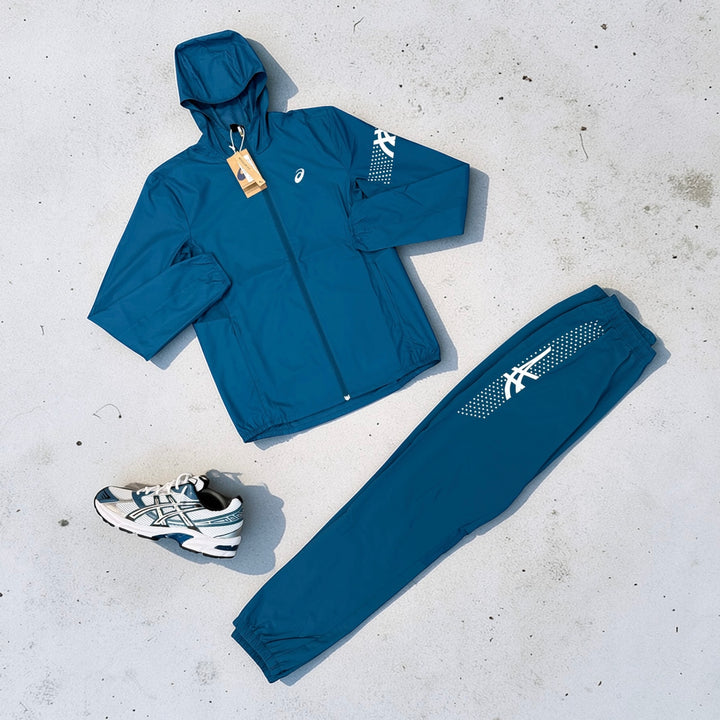 ASICS ICON WINDRUNNER AND ICON PANTS SET - BLUE TEAL