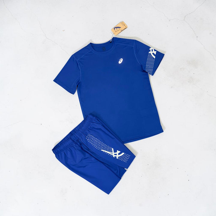 ASICS ICON T-SHIRT AND SHORTS SET - COBALT