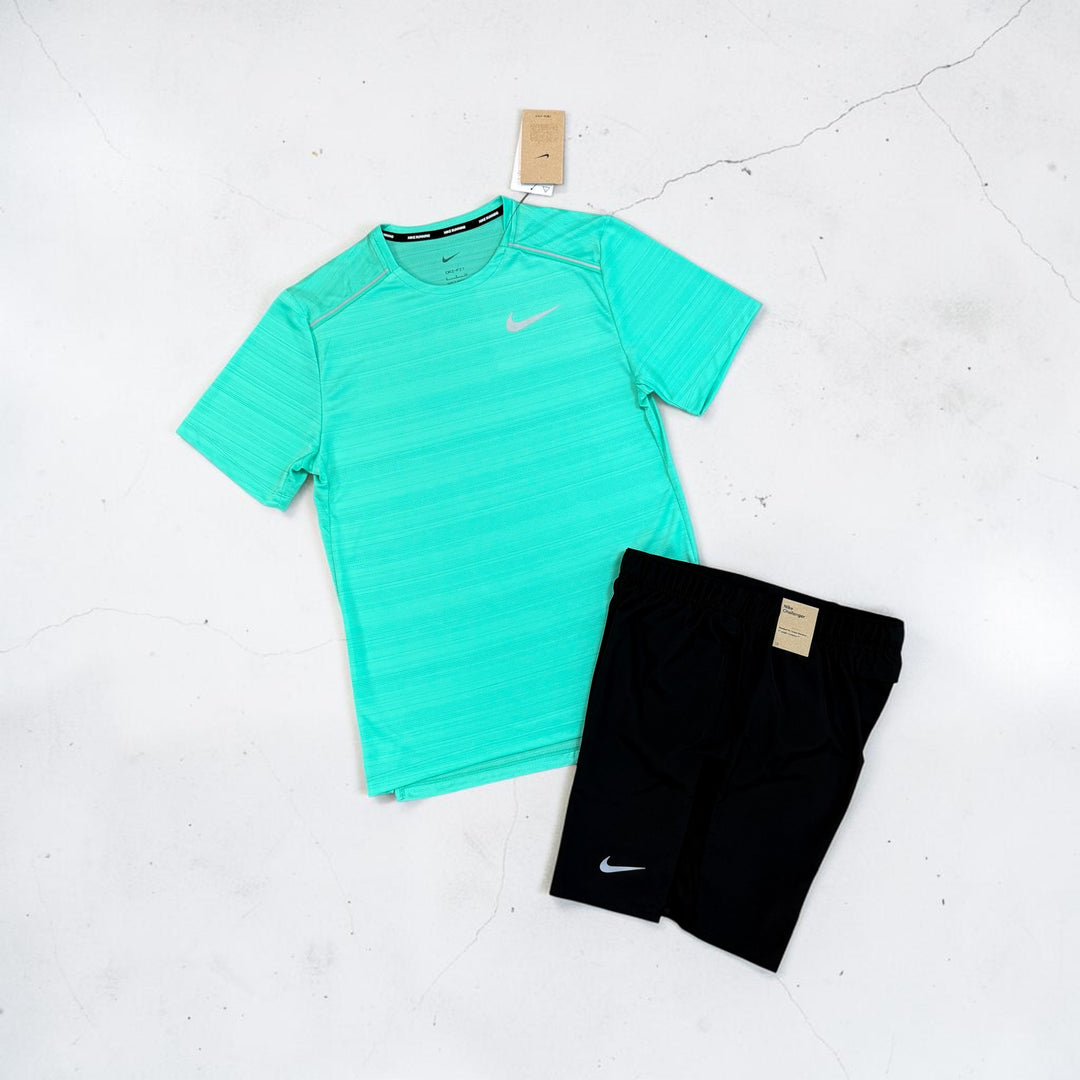 NIKE MILER AND 7” CHALLENGER SHORTS SET - FRESH MINT / BLACK