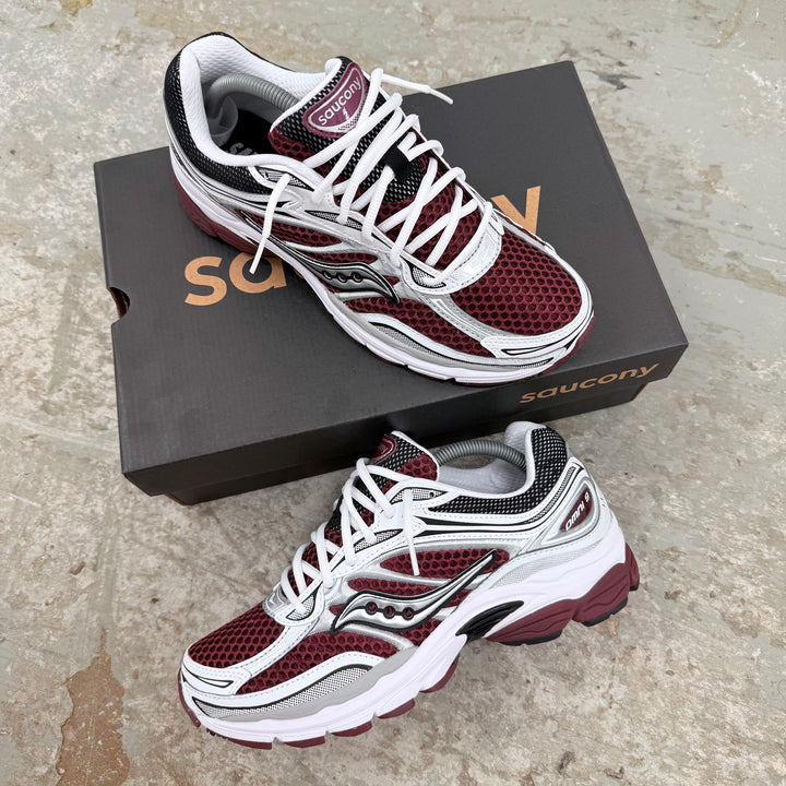 SAUCONY PROGRID OMNI 9 - MAROON WHITE GREY