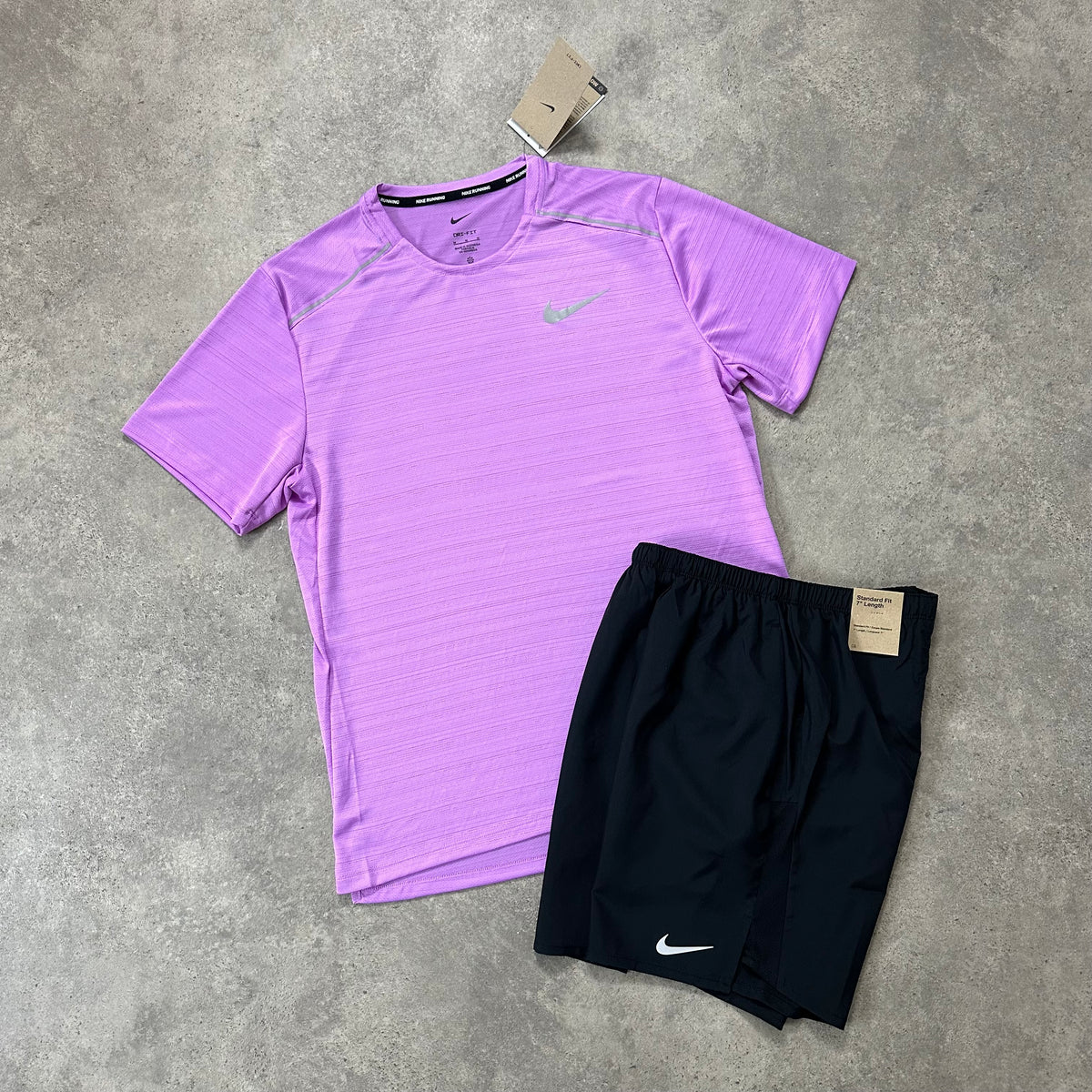 NIKE MILER 1.0 SET - RUSH FUSCHIA / BLACK SHORTS