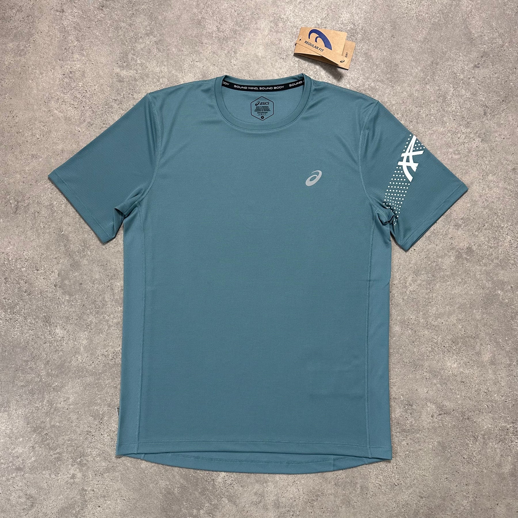 ASICS FLEX T SHIRT - TEAL FOG