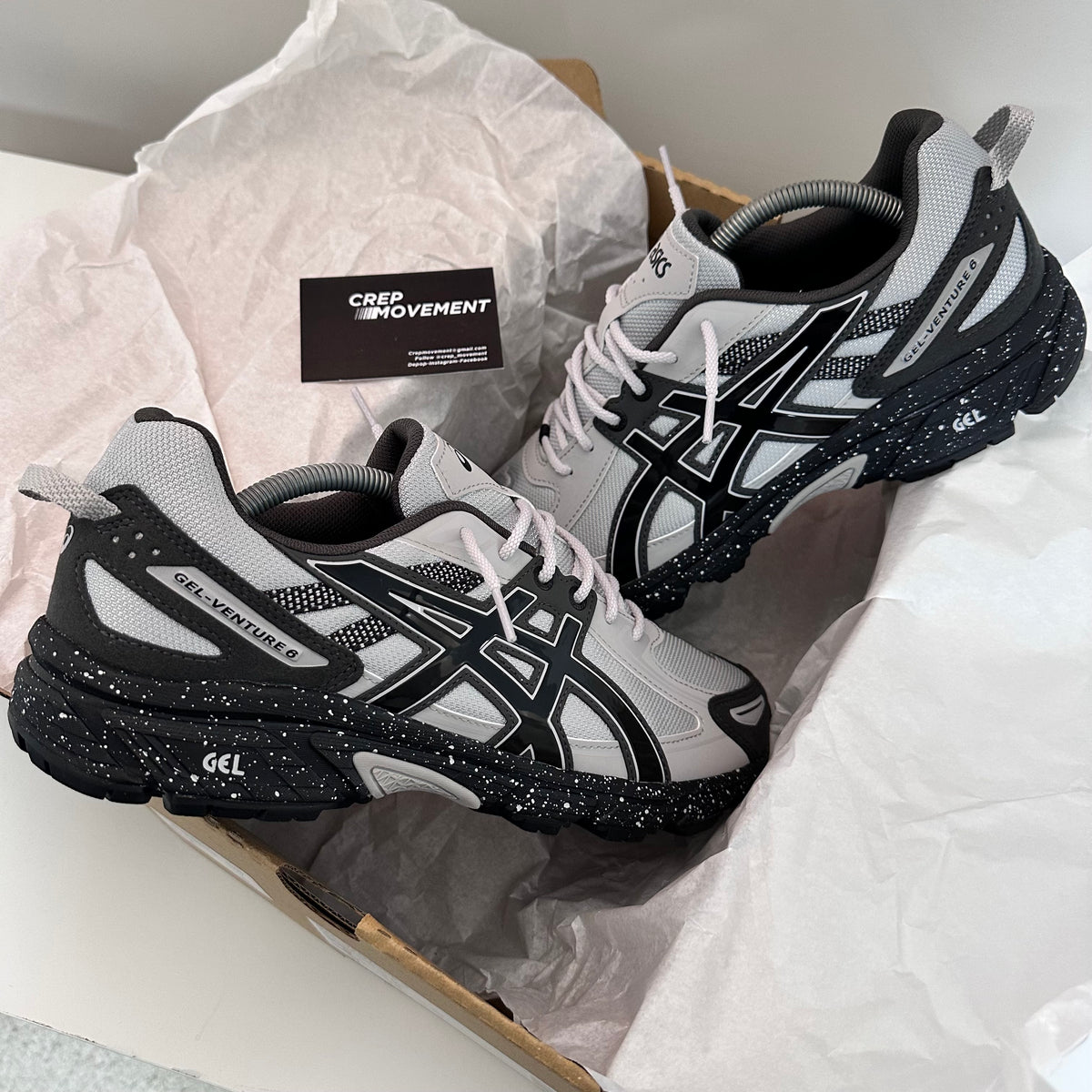 ASICS GEL VENTURE 6 TRAINER - GREY / BLACK