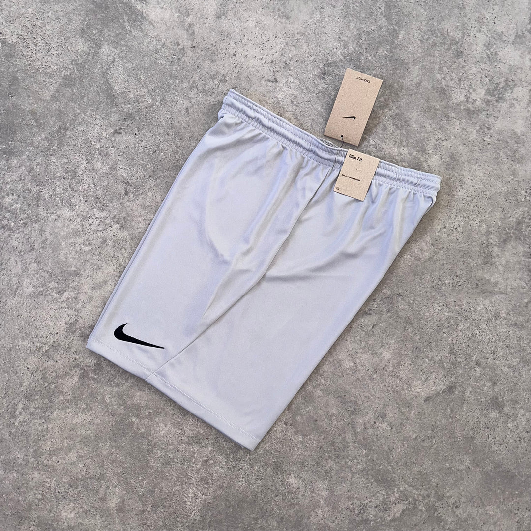 NIKE LOGO ESSENTIAL SHORTS - STONE GREY