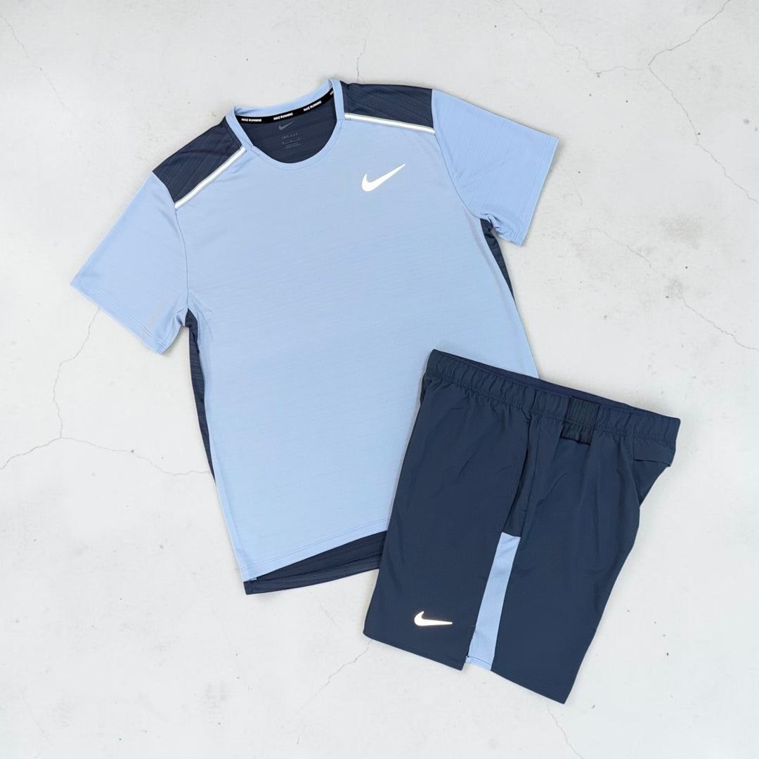 NIKE MILER AND 7” CHALLENGER SHORTS SET - LIGHT DIFFUSED BLUE