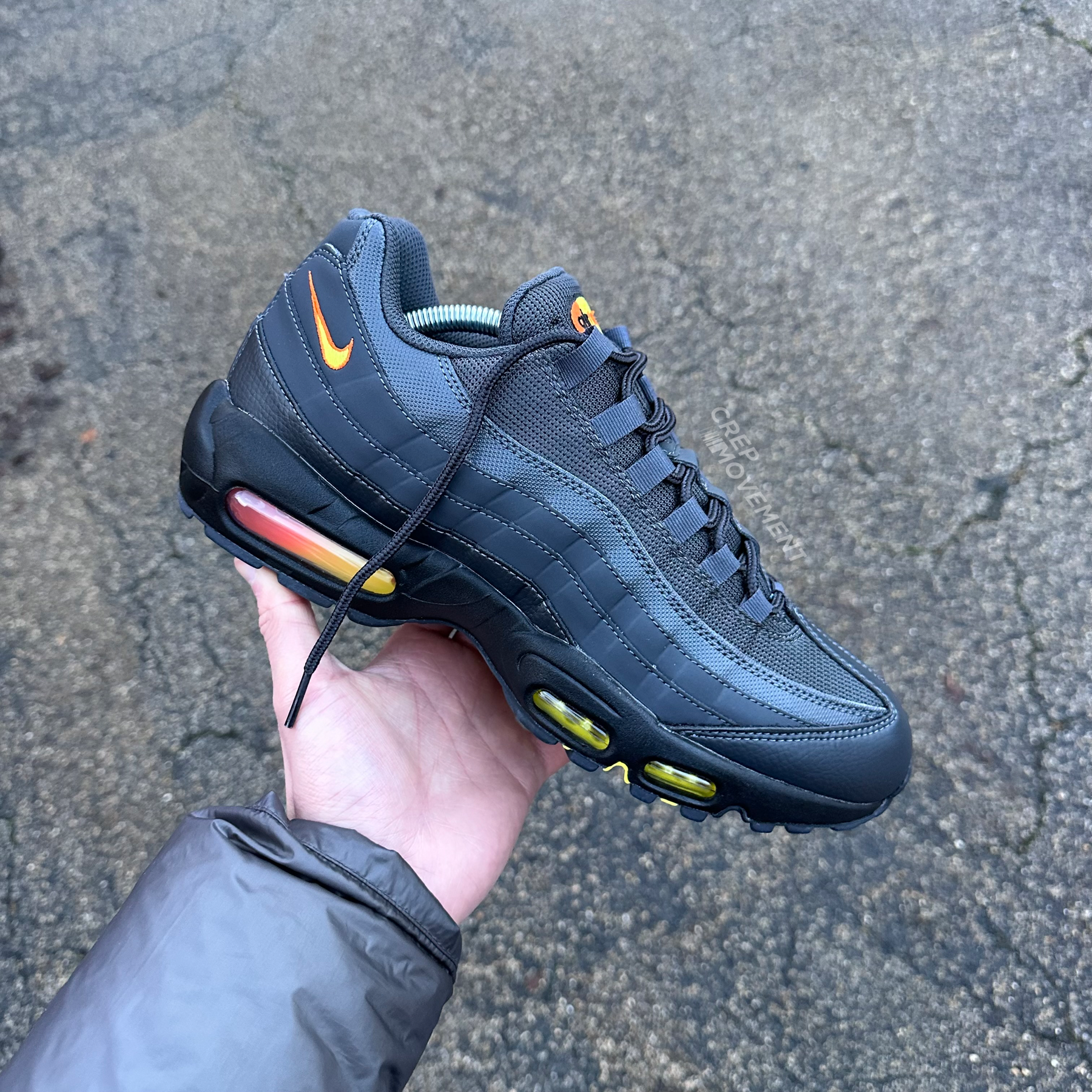 Air max 95 black top grey orange