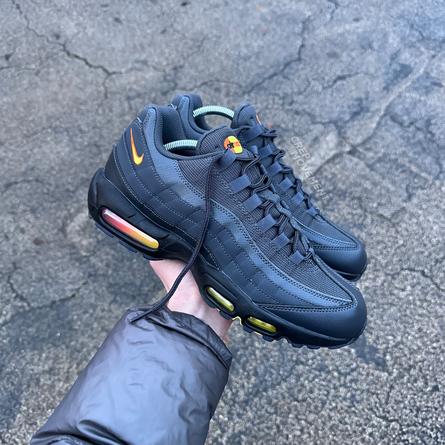 Air max 95 grey top and orange
