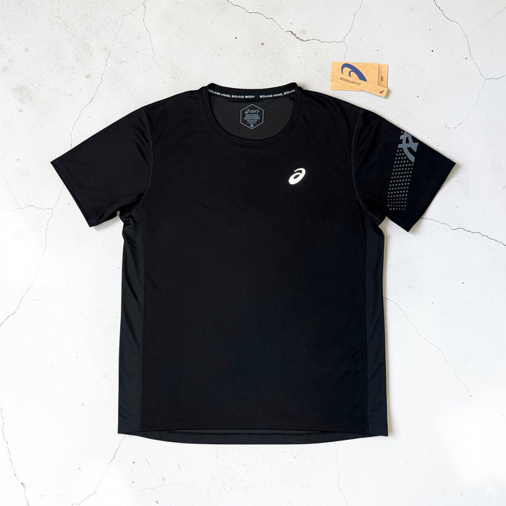 ASICS ICON T-SHIRT AND SHORTS SET - BLACK / DARK GREY (Japan sizing)