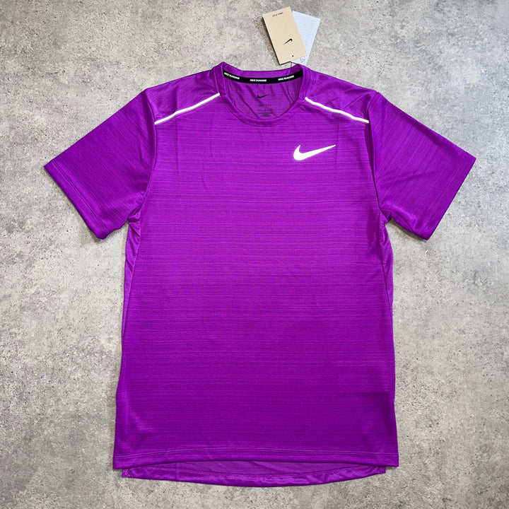 NIKE MILER 1.0 T SHIRT - PURPLE
