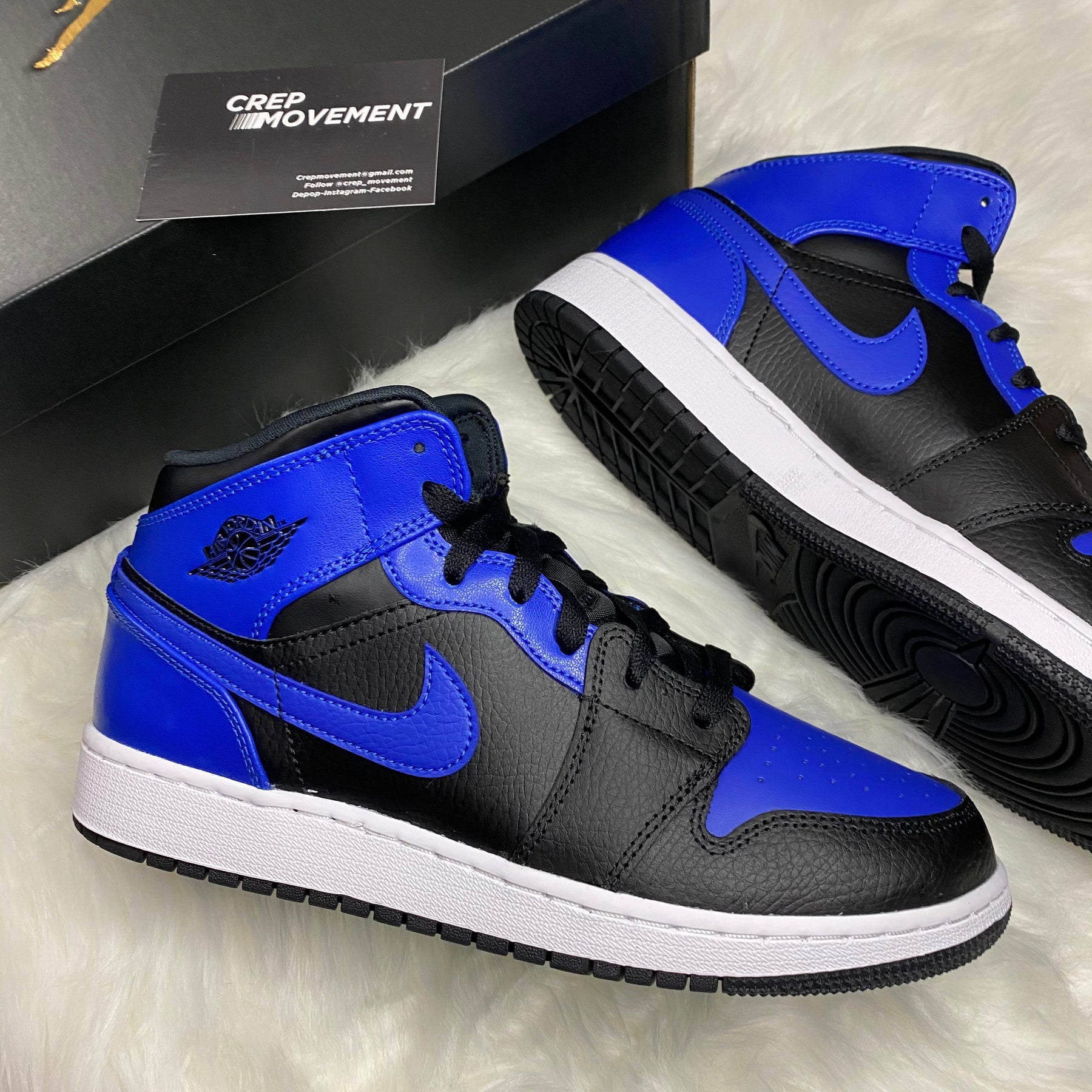 JORDAN ONE MID GS 'HYPER ROYAL'