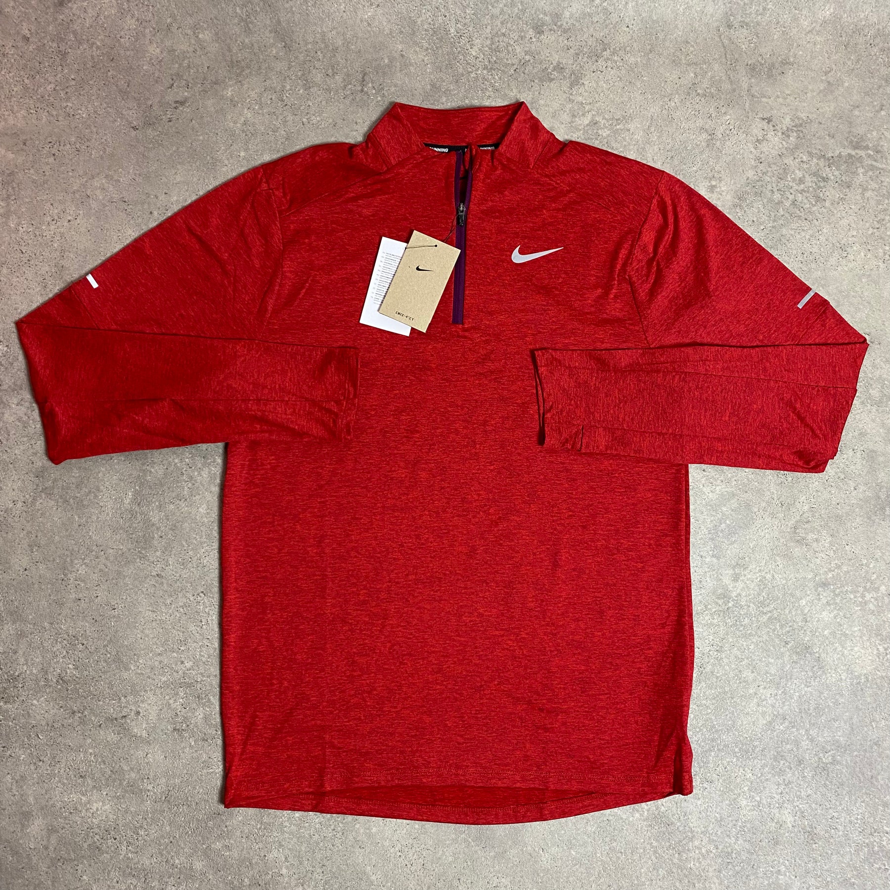 Red nike deals half zip